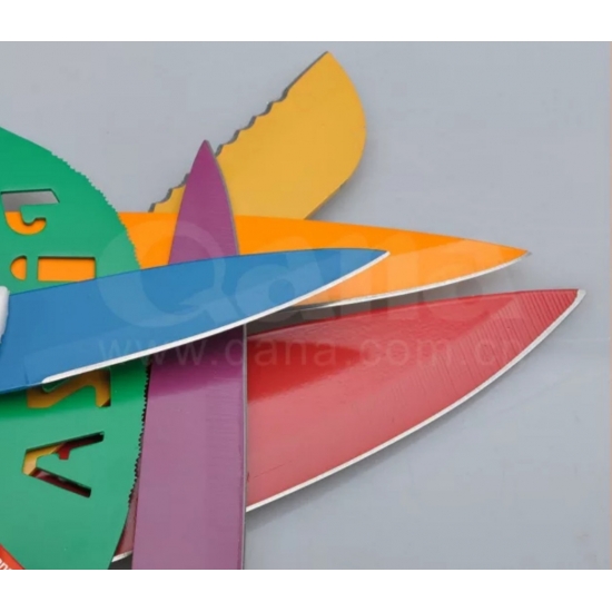 Profesjonalny zestaw noży ceramicznych, 5 kolorowych noży ceramicznych + obieraczka